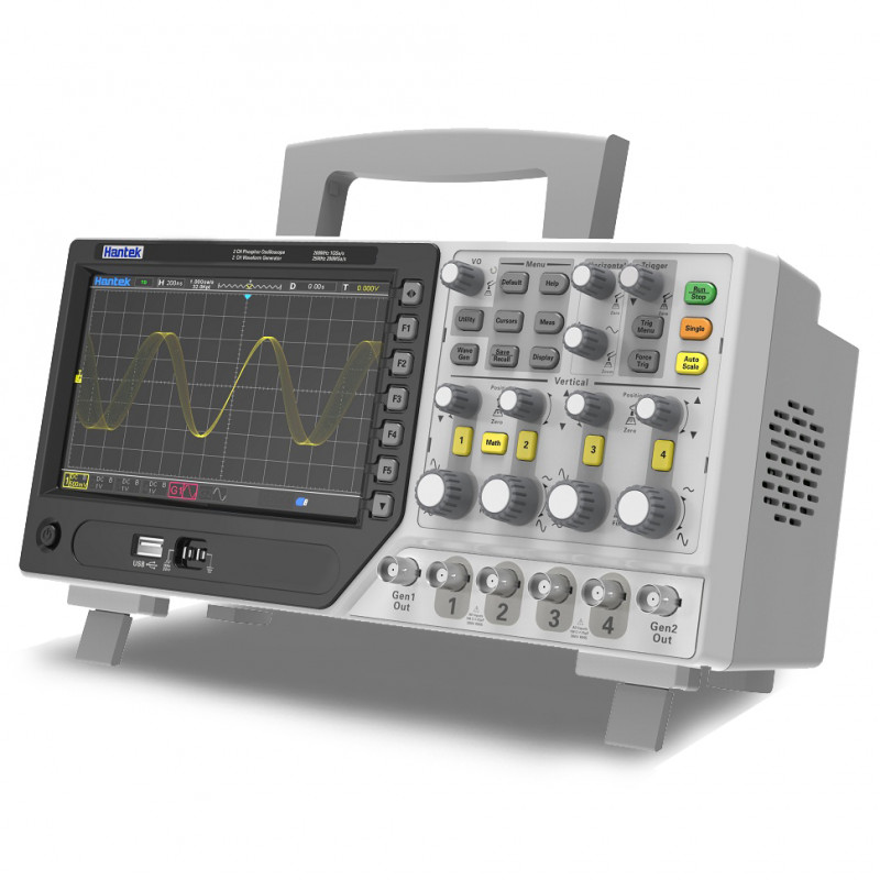 Hantek DPO6204C - Oscilloscope à 4 canaux 200Mhz Avec 2 générateurs AWG Hantek DPO6204C - Oscilloscope à 4 canaux 200Mhz Avec 2 générateurs AWG