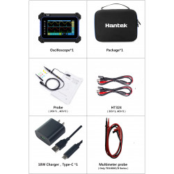 Hantek TO1154D Oscilloscope tactile portable 4 canaux / 150MHZ avec générateur de signal et multimètre